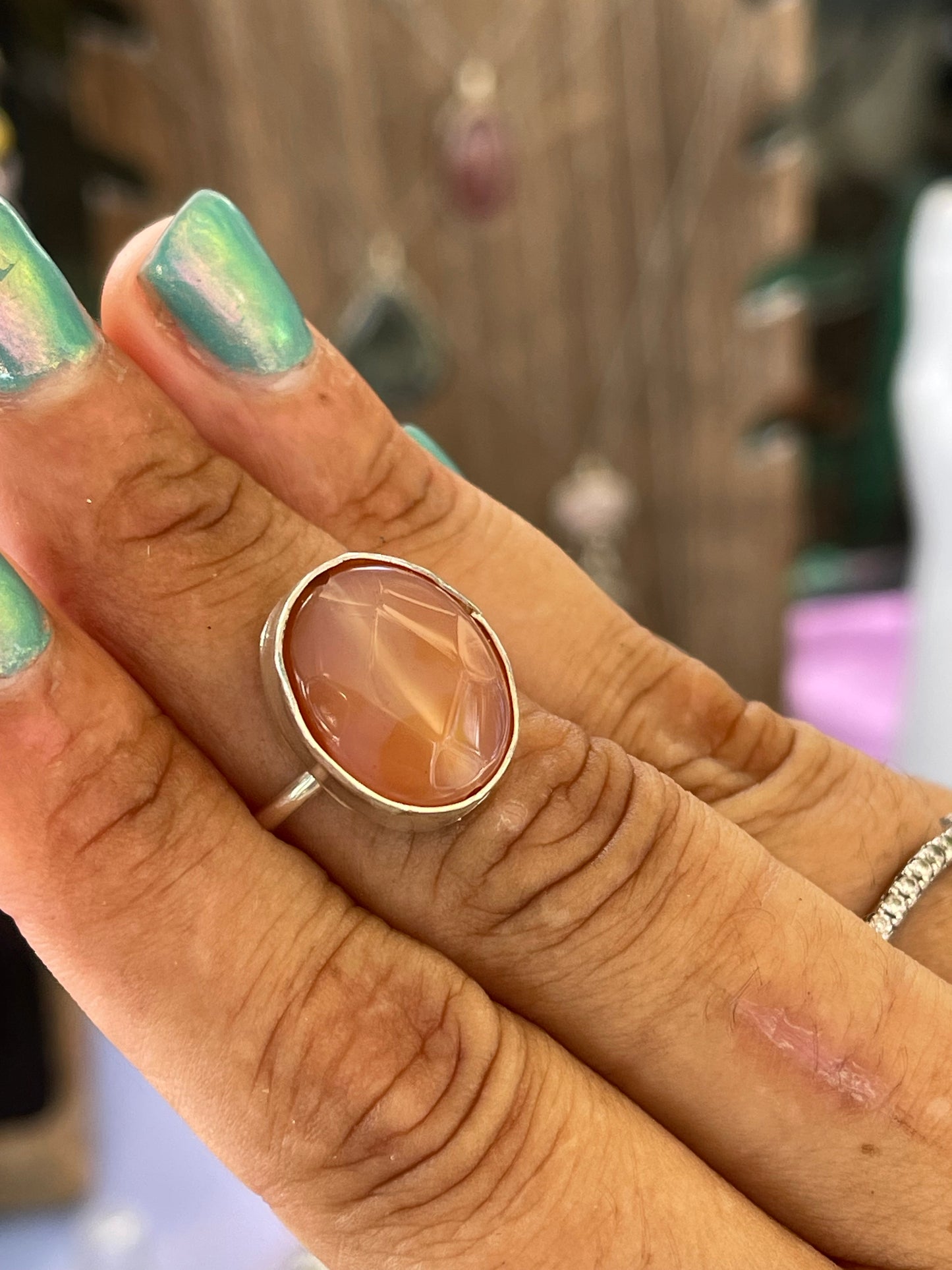 Silver Stone Rings