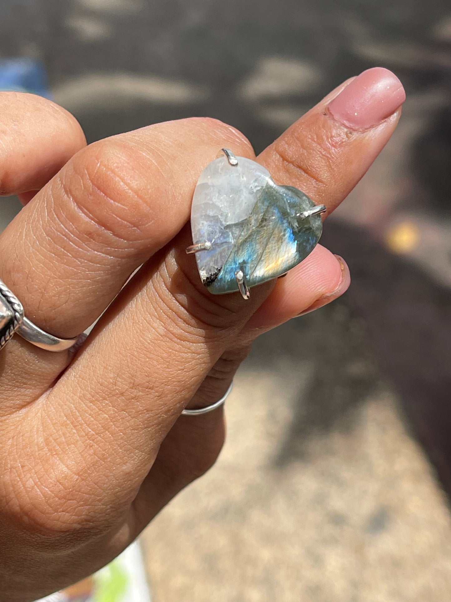 Silver Stone Rings