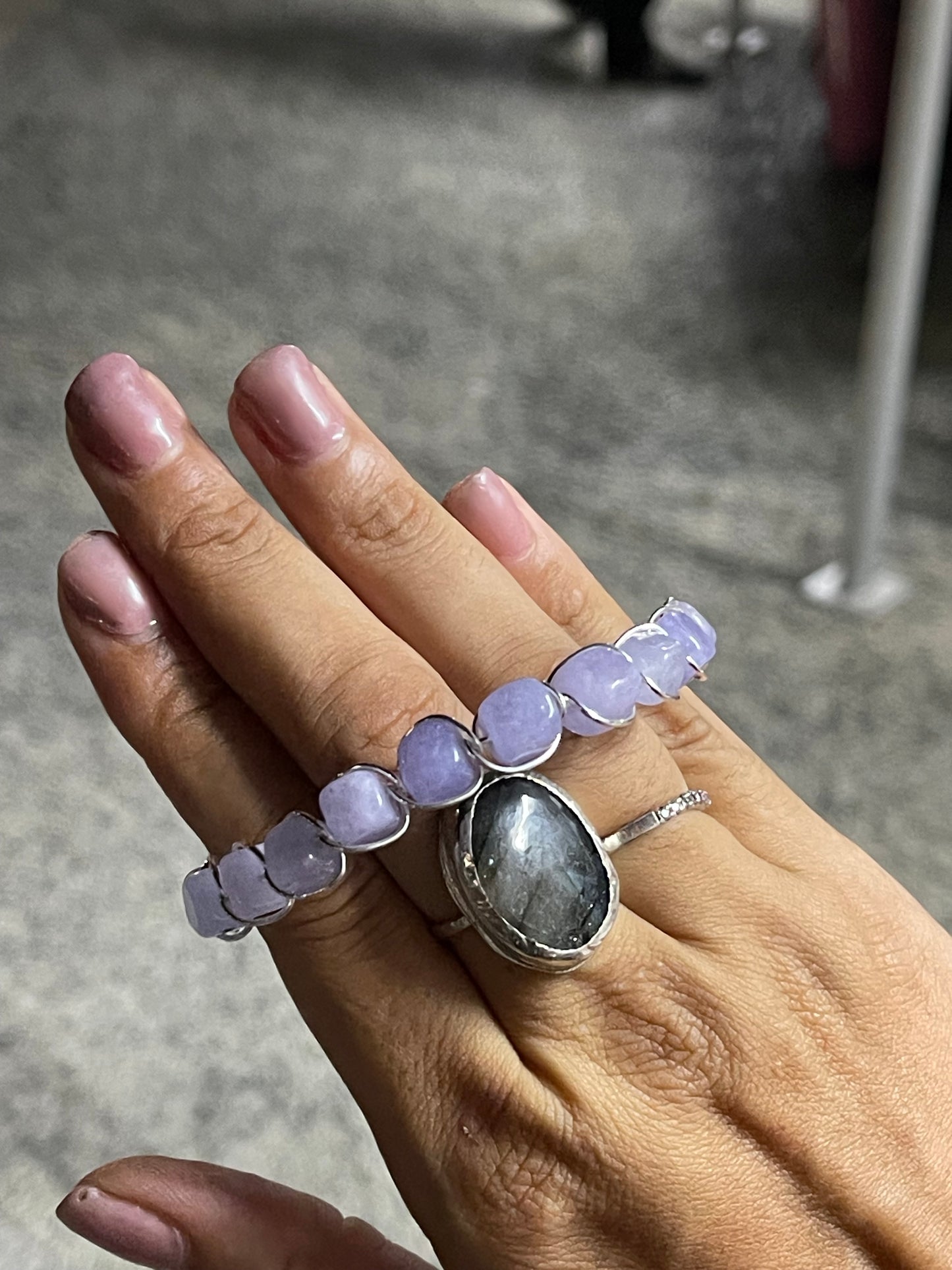 Braided stone bracelets