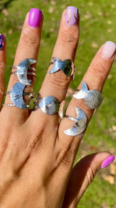 Atypical silver rings