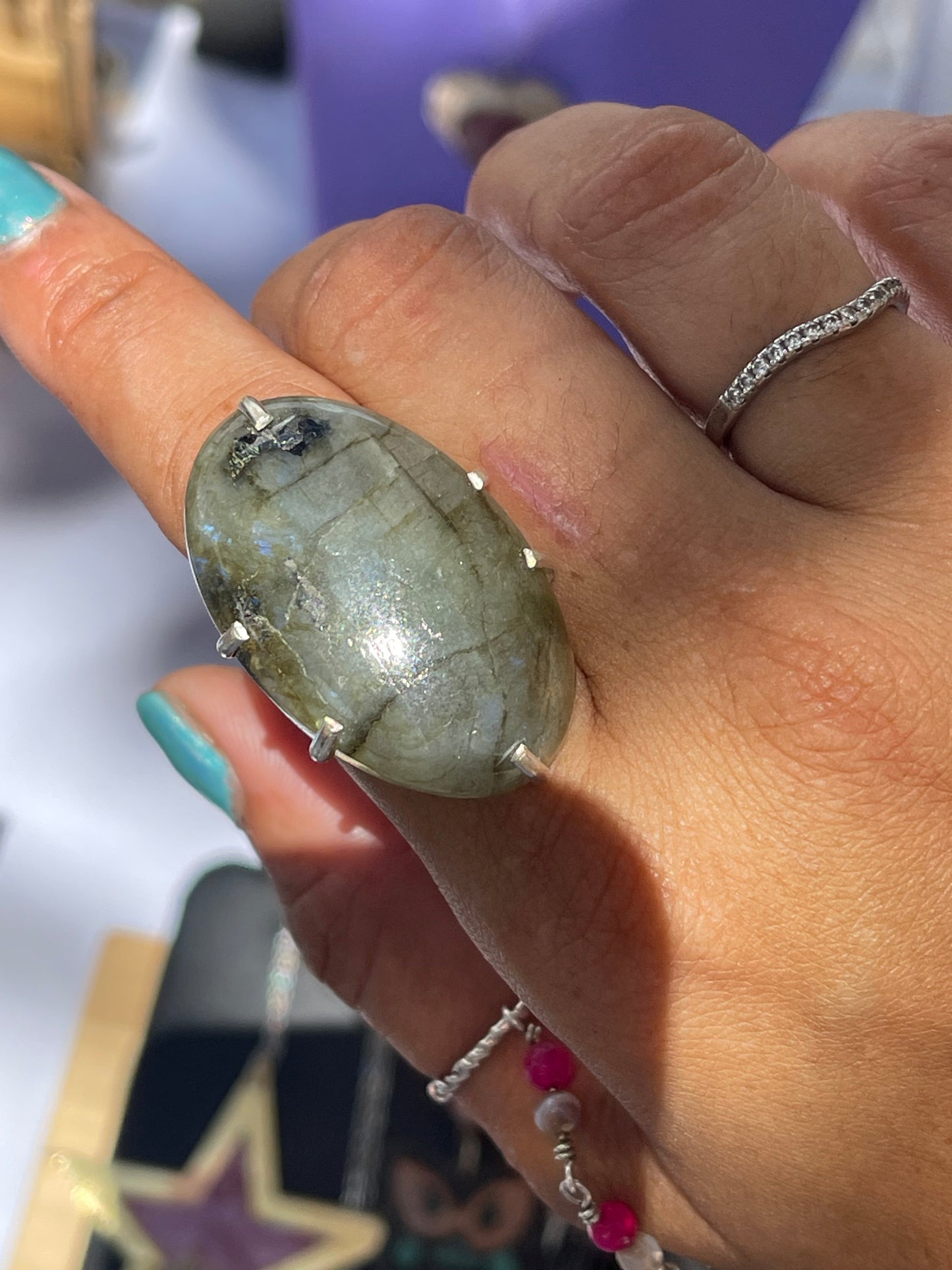 Silver Stone Rings