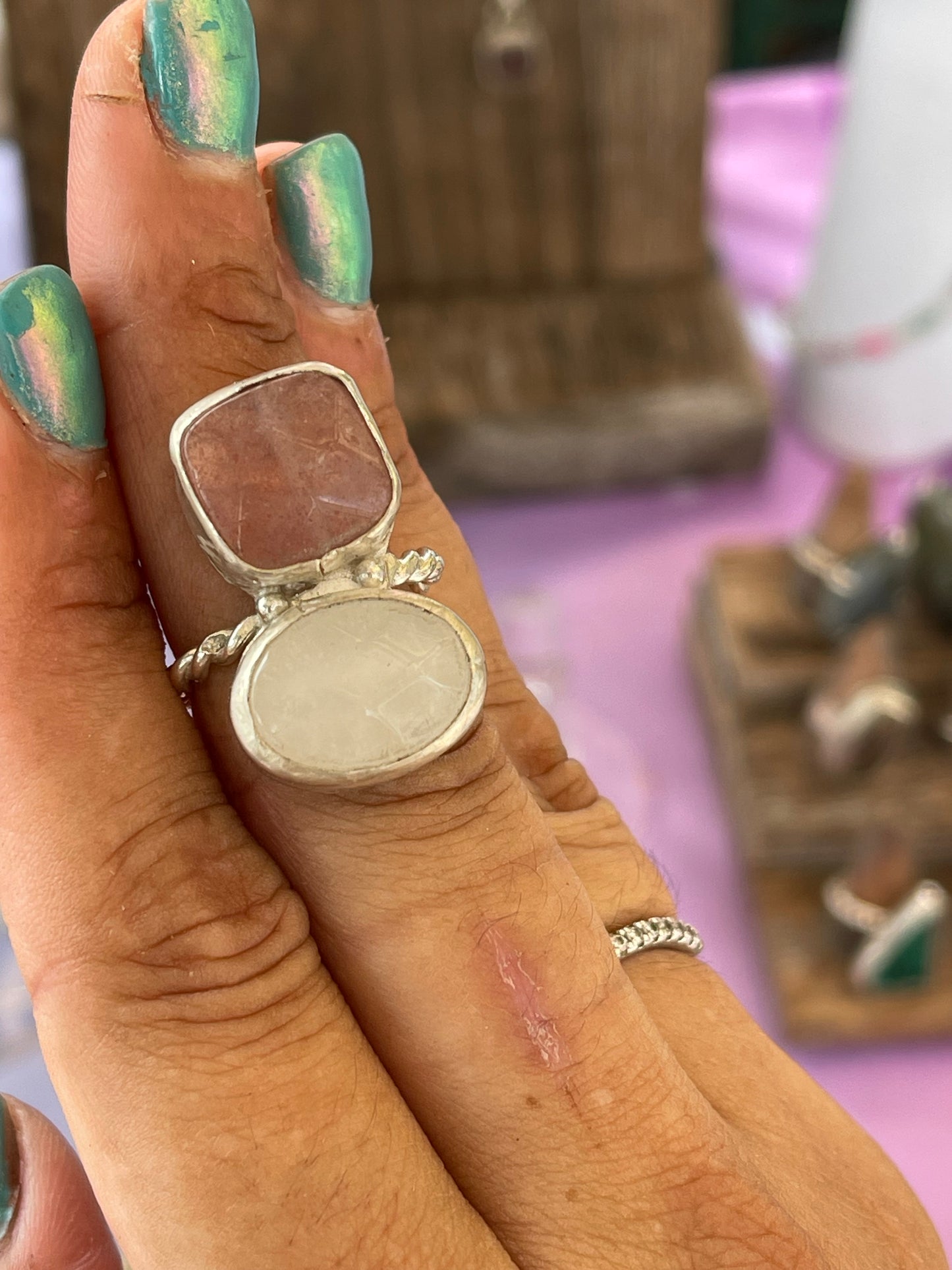 Silver Stone Rings