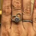 Heart zirconia ring