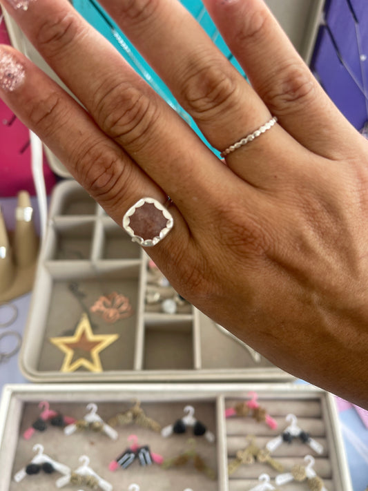 Silver Stone Rings