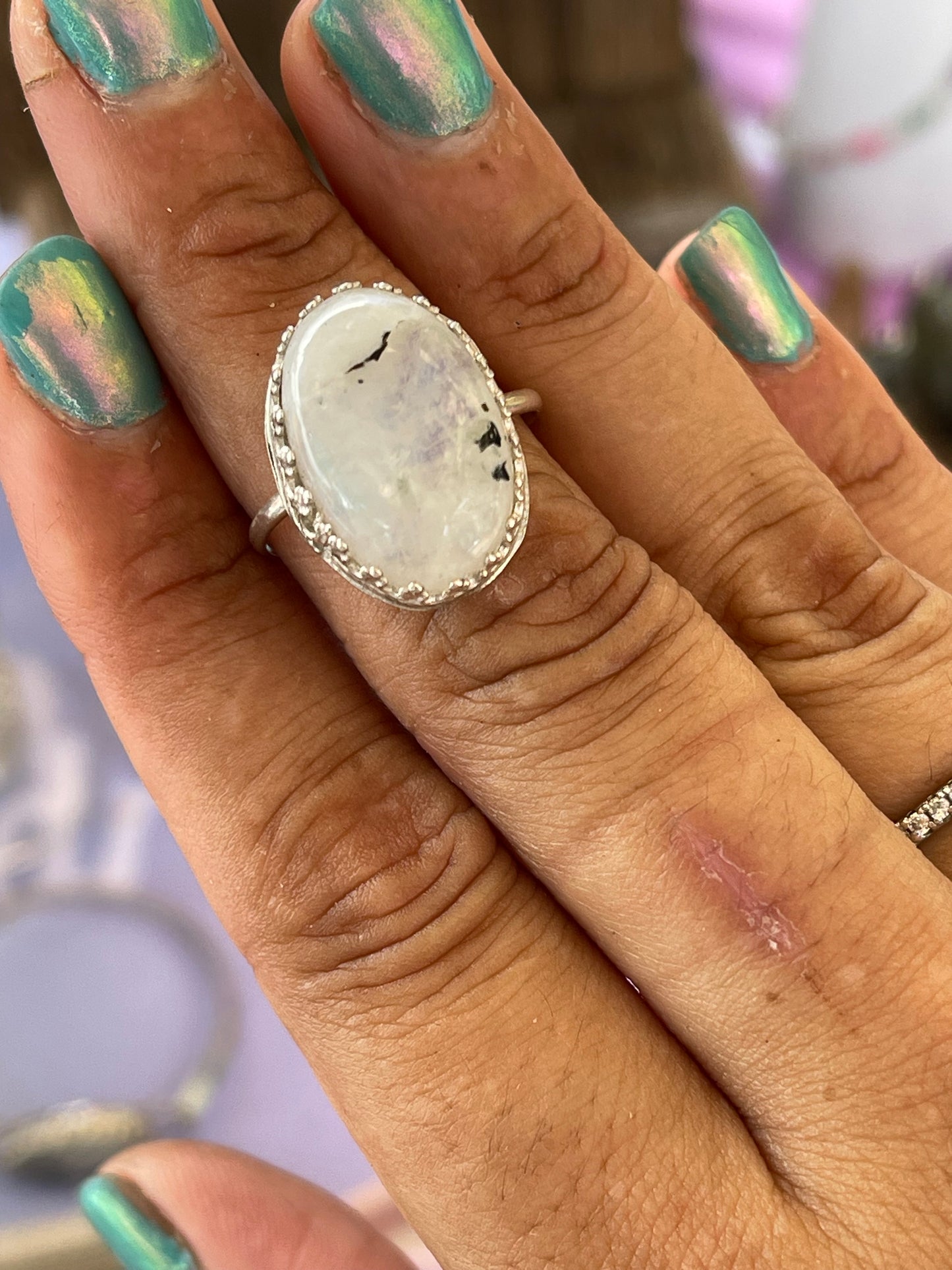 Silver Stone Rings