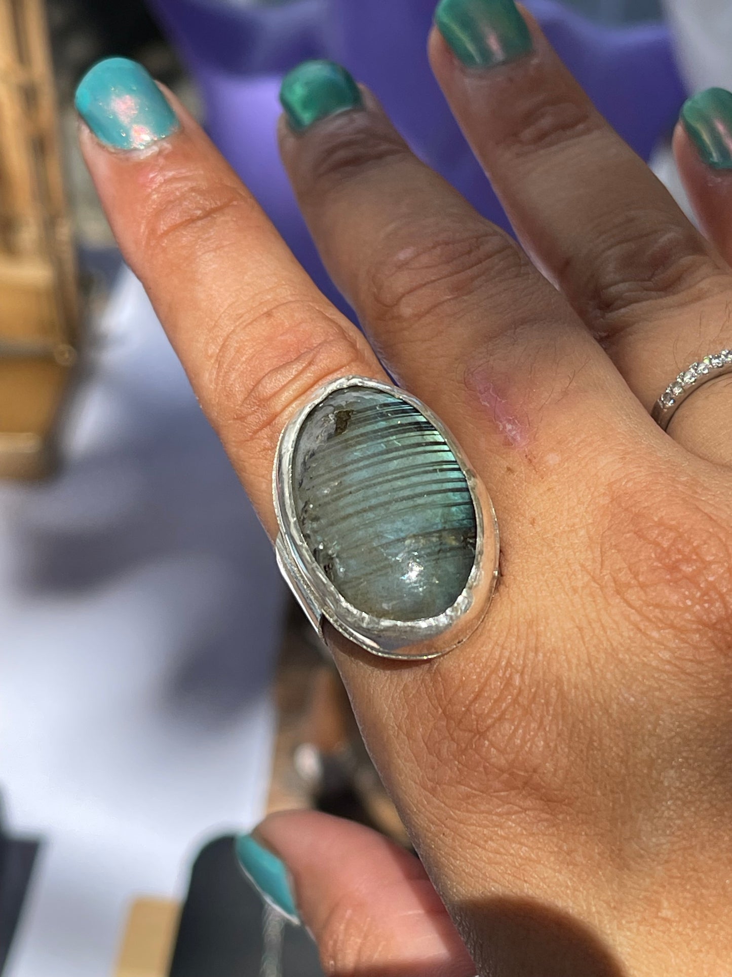 Silver Stone Rings