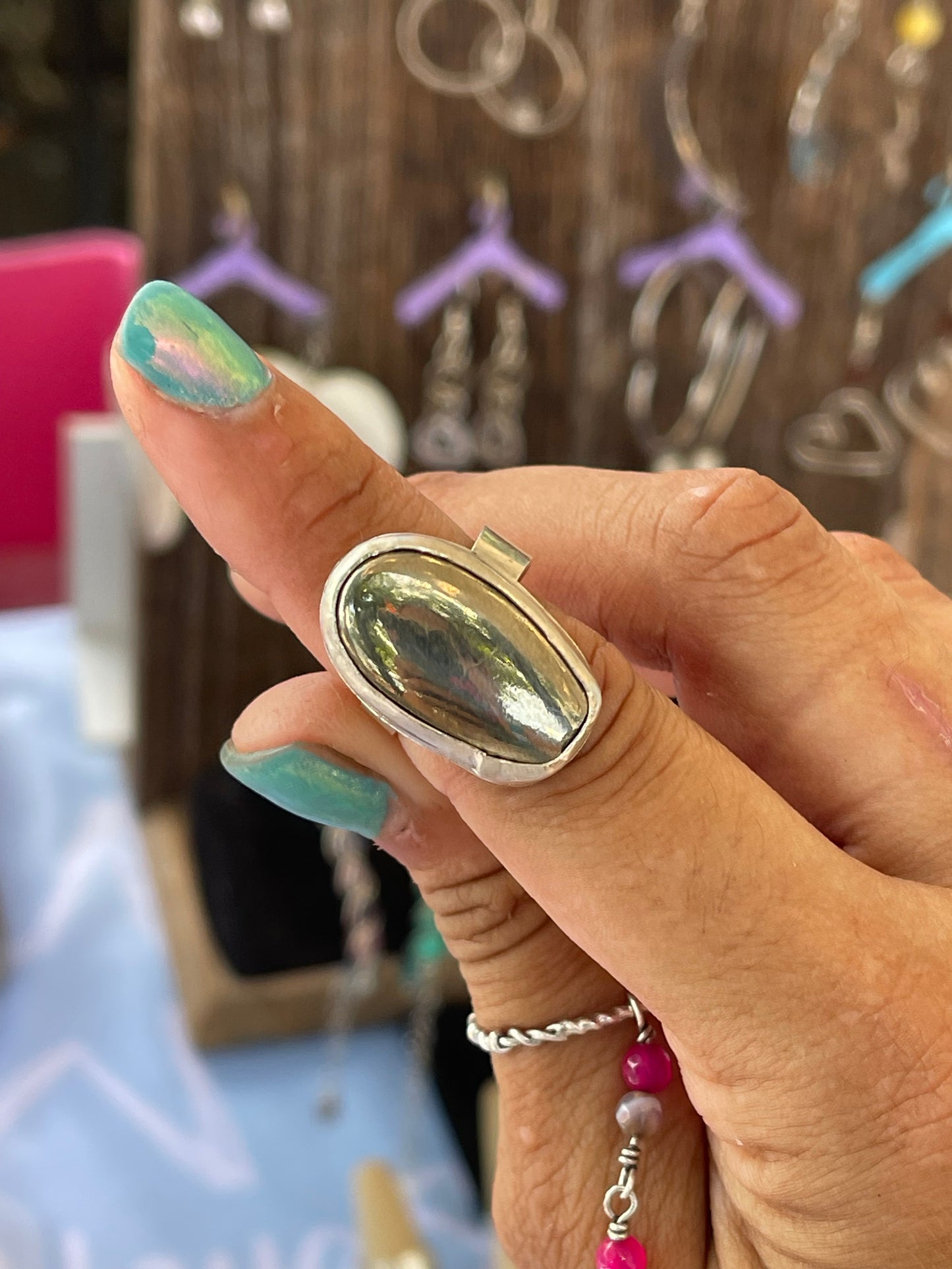 Silver Stone Rings