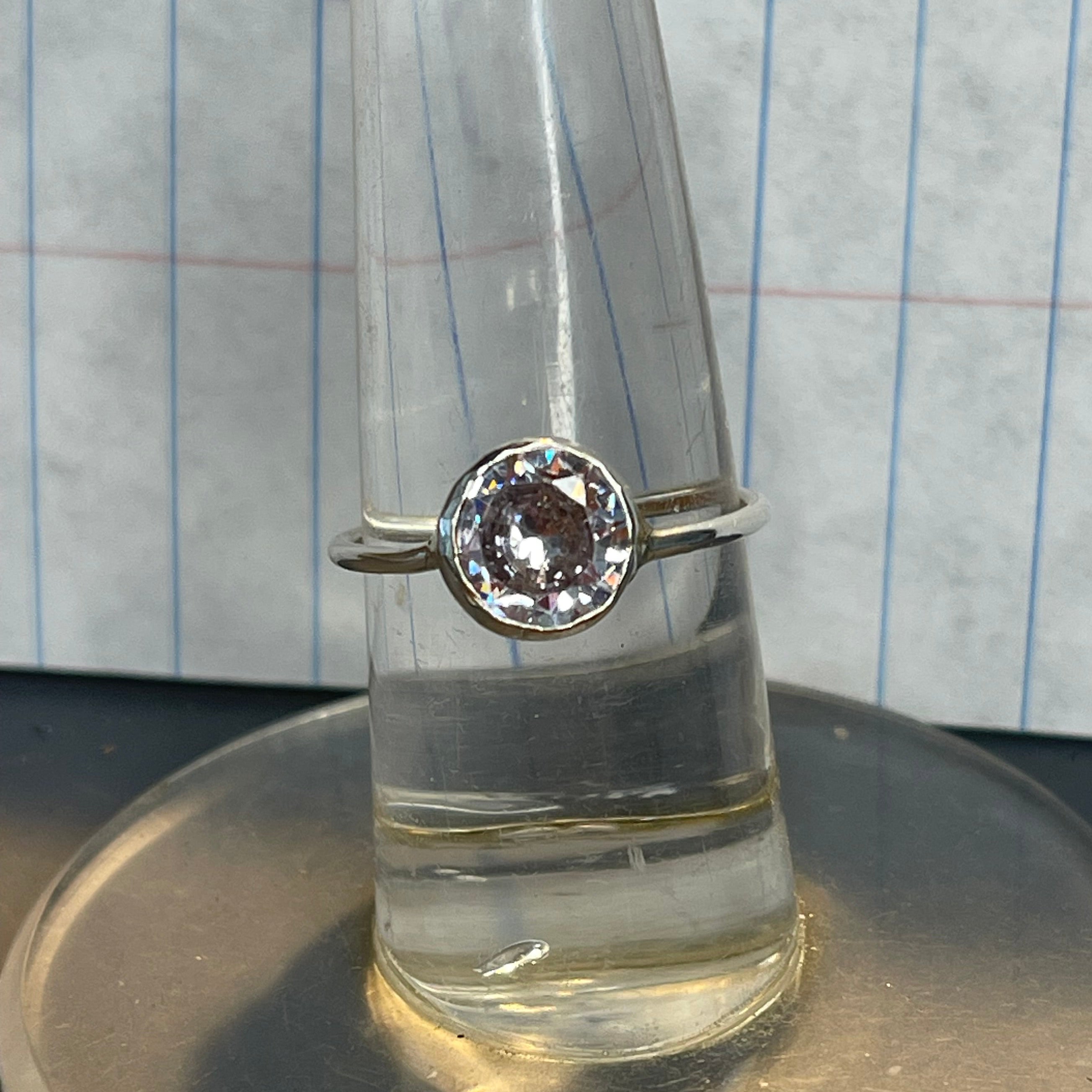 Zirconia Gemstone Silver Ring
