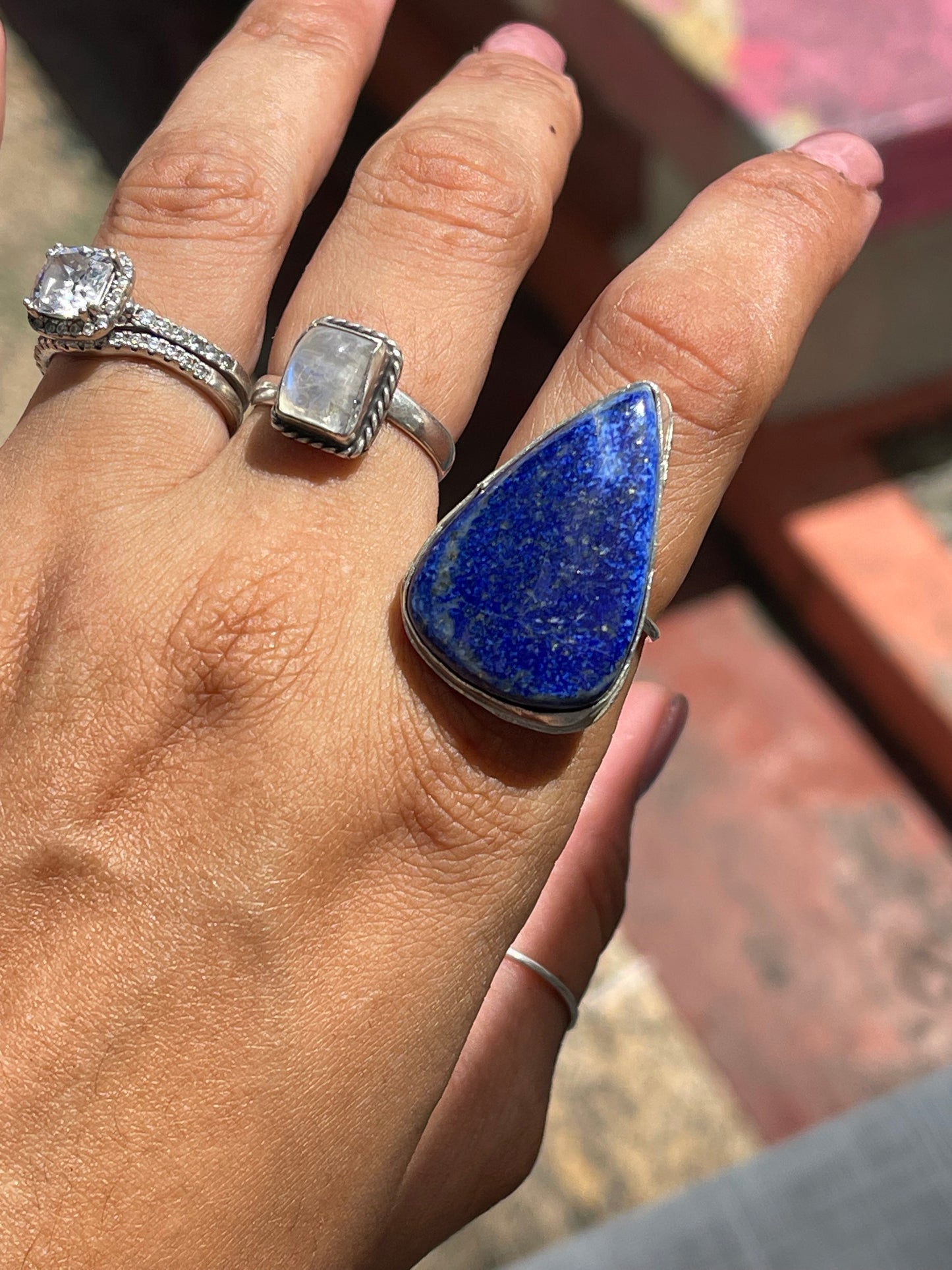 Silver Stone Rings