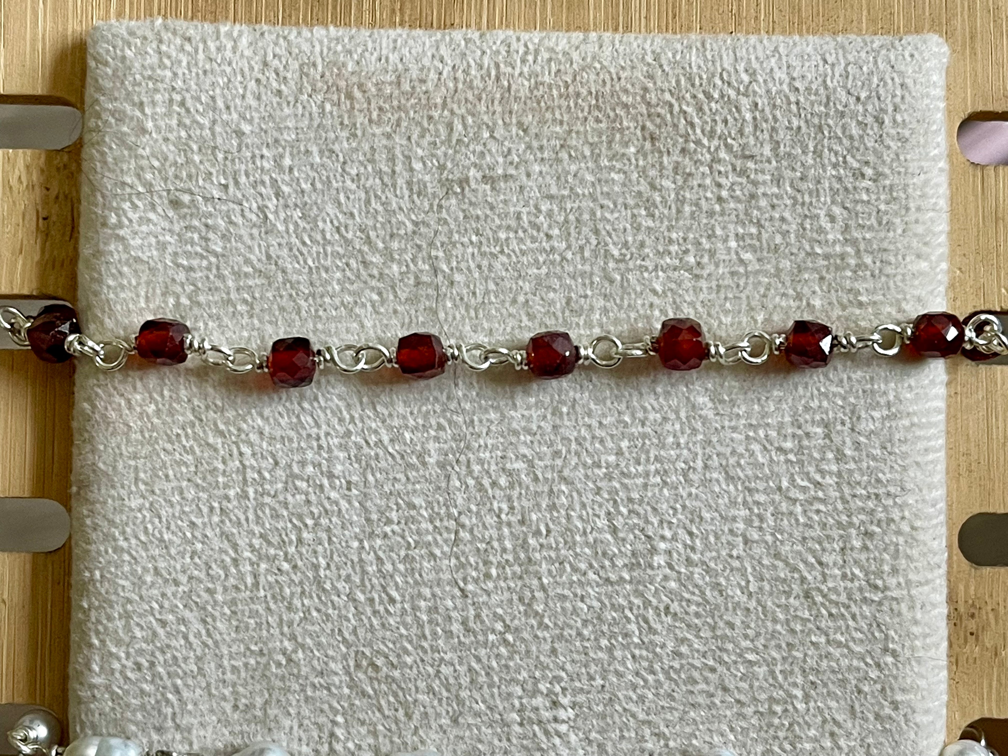 Garnet Bracelet in Sterling Silver