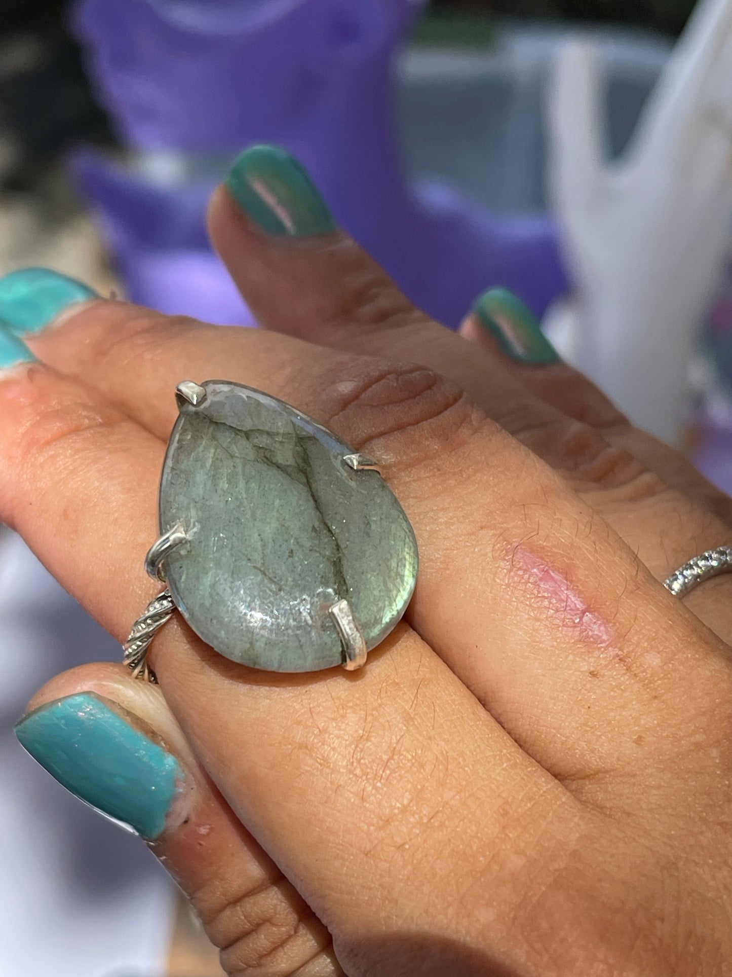 Silver Stone Rings